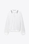 Alexander Wang white long-sleeve polo shirt