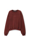 Alexander Wang acid red 棉质压花徽标卫衣