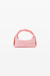 alexander wang hotfix scrunchie mini bag in satin prism pink