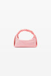 alexander wang 缎面烫钻 scrunchie 迷你手袋 prism pink
