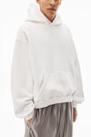 alexander wang 厚实摇粒绒连帽衫 white