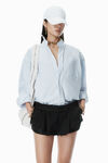 Alexander Wang oxford blue/white 棉质牛津布加大款衬衫