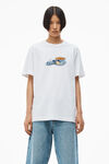 alexander wang 密织平纹针织茶杯图案 t 恤 bright white