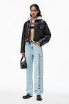 Alexander Wang bleach ez 镂空徽标牛仔裤