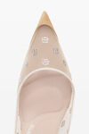 alexander wang delphine 105 pump in mesh/crystal new nude